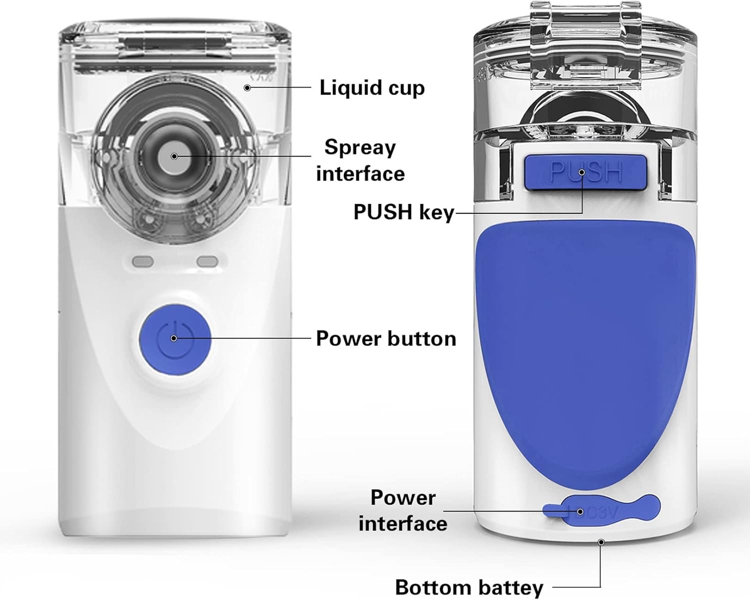 Home Portable Inhaler Silent Handheld Nebulizer Atomizer -Blue - Image 4