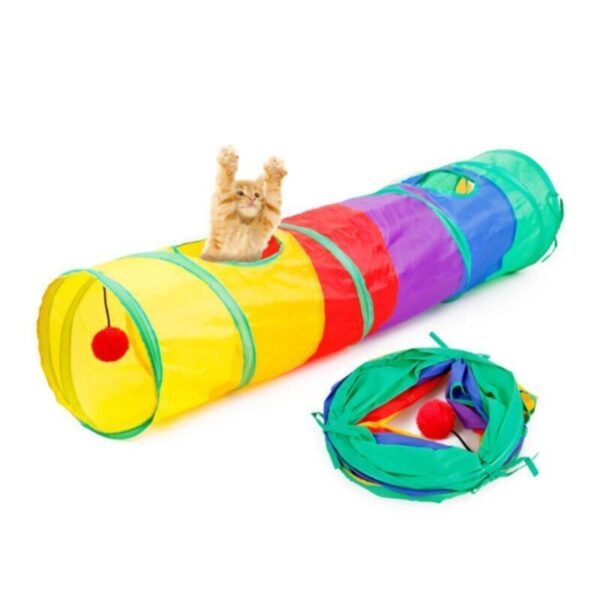 Tunnel Tube, Cat Toys Pet Tube-T-Shaped Cats Play Tunnel, Outdoor Indoor Toy