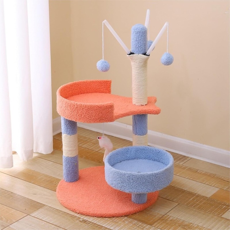 Cat Tree With Scratching Post And Hanging Toy-40*40*65 cm - Image 2