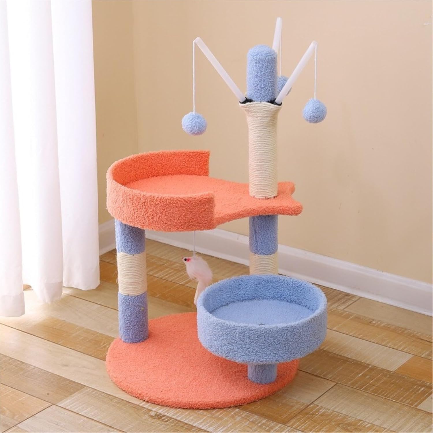 Cat Tree With Scratching Post And Hanging Toy-40*40*65 cm - Image 3