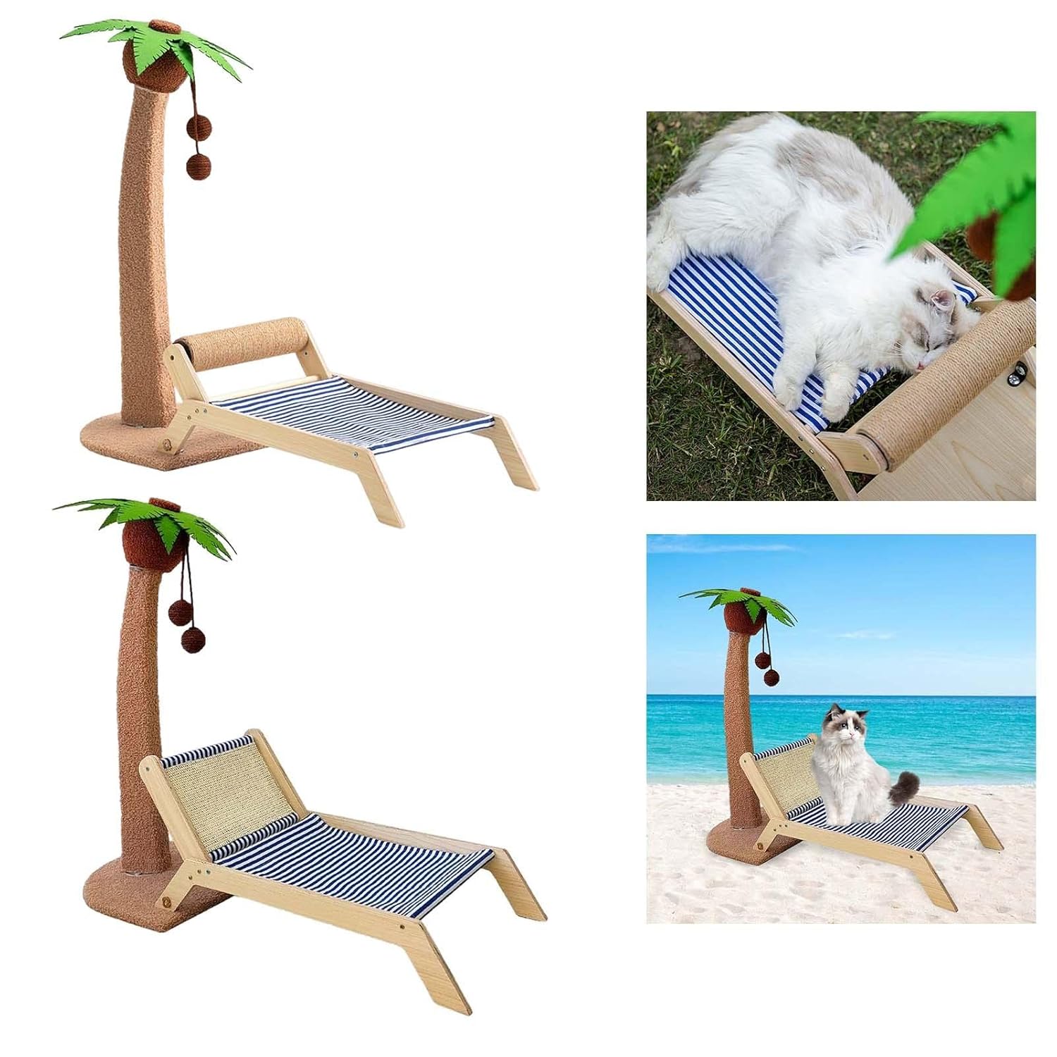 Cat Scratching Post Bed Grind Claws Coconut Tree-90*32*75 - Image 2