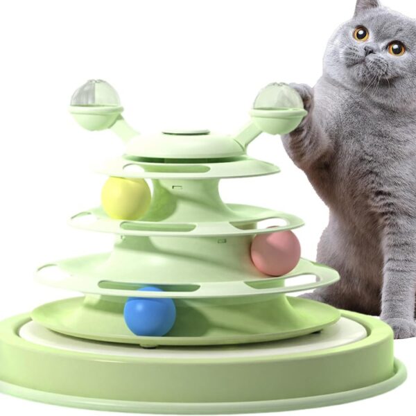 Round Interactive Cat Toy Spinner For Playing