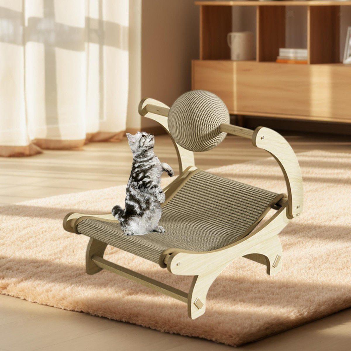 Cat Scratcher with Ball Cat Scratching Ball Toy Pet Supplies Pet Sleeping Bed - Image 6