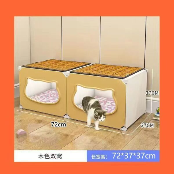 Pen Plastic, Cat Cages Indoor, Attery Toys ,Raised Pet Bed -72*37*37 cm
