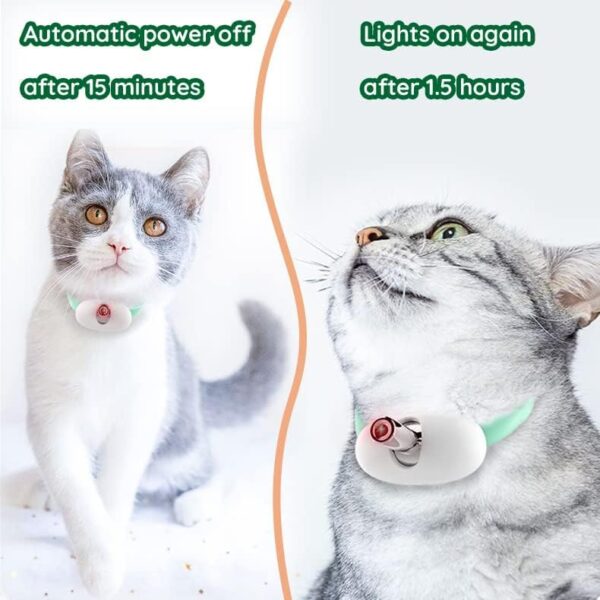 Wearable Automatic Cat Laser Light Toy, Electric Smart Amusing USB Rechargeable Interactive Kitten Collar