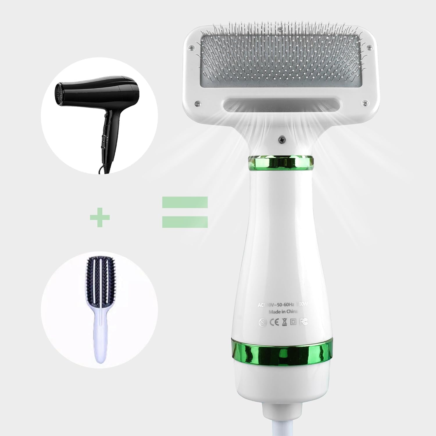 Pet Dog Hair Dryer Brush - Dog Hair Grooming Dryer Blower Slicker Brush with 3 Wind and Temperature Settings - Image 10