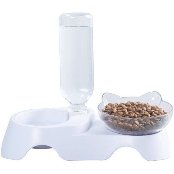 Double cat  Bowls - White