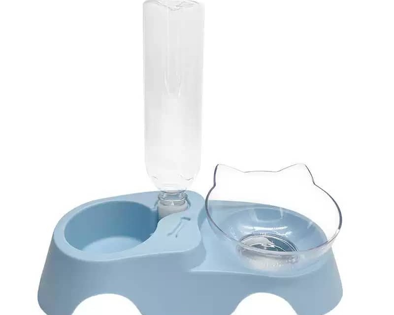 Double cat Bowls - Blue