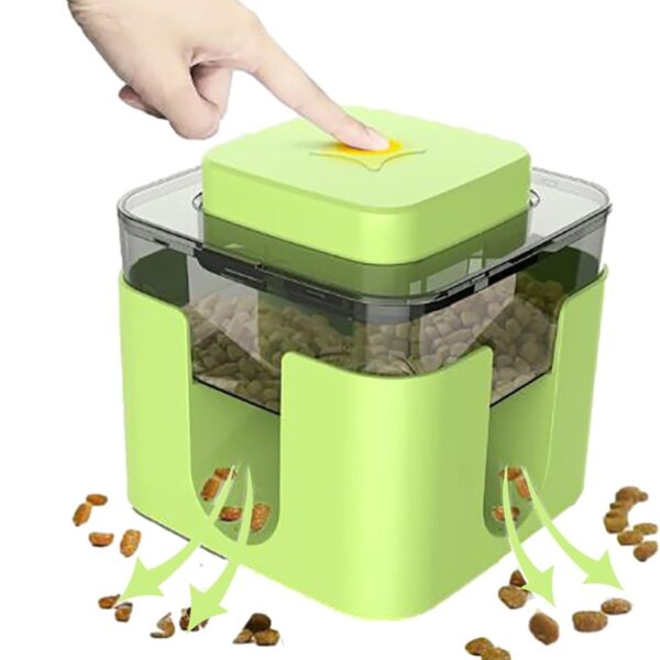Dog Food Dispenser - Durable Slow Feeder with 4 Non-Slip Rubber Pads - Dog Press Slow Food Feeders for Pets - Engaging Puzzle Training Toy for Dogs