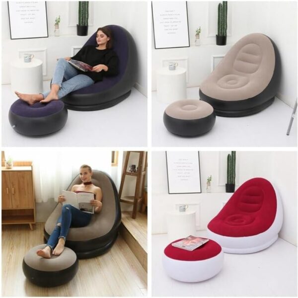 Inflatable Sofa with Air Pump, Inflatable Lounge Chair with free pump