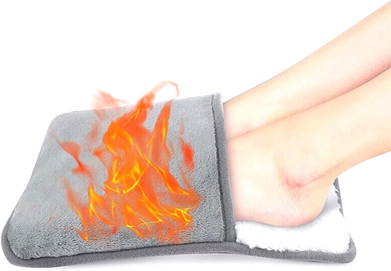 Electric Heated Foot Warmers for Men and Women, USB Feet Warmer Fast Heating Pad with Anti-Slip Bottom Design, Soft Winter