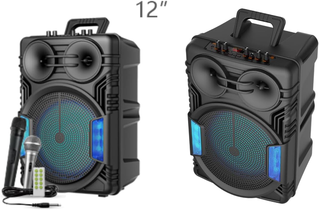 GREATNICE GTS-2069 Wireless Speaker With Led Light 12 Inch Portable Speaker 25W 80dB BT 5.3 Distance 10M 2400mAh Rechargeable Battery USb Sd, Tf, Fm, Radio, - Image 7