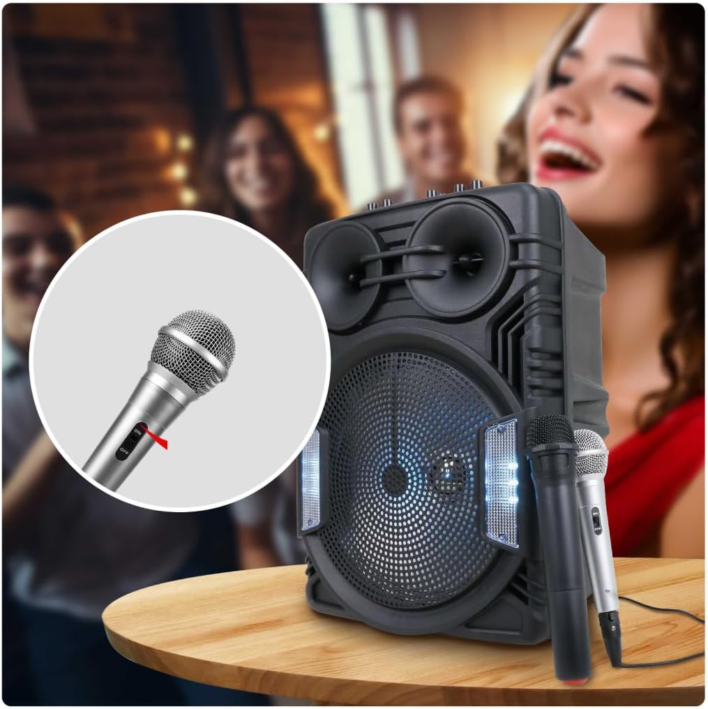 GREATNICE GTS-2069 Wireless Speaker With Led Light 12 Inch Portable Speaker 25W 80dB BT 5.3 Distance 10M 2400mAh Rechargeable Battery USb Sd, Tf, Fm, Radio, - Image 4