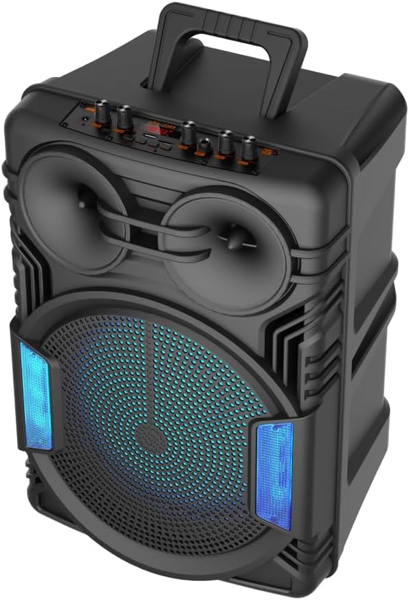 GREATNICE GTS-2069 Wireless Speaker With Led Light 12 Inch Portable Speaker 25W 80dB BT 5.3 Distance 10M 2400mAh Rechargeable Battery USb Sd, Tf, Fm, Radio, - Image 8
