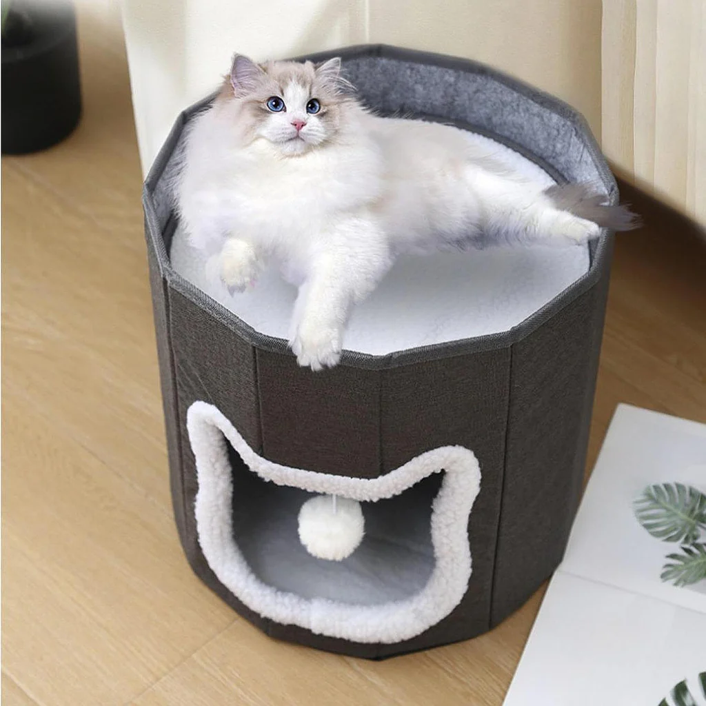 Maxbell Cat Beds for Indoor Cats Hanging Ball Hide and Seek for All Seasons Cat Cave - Image 4