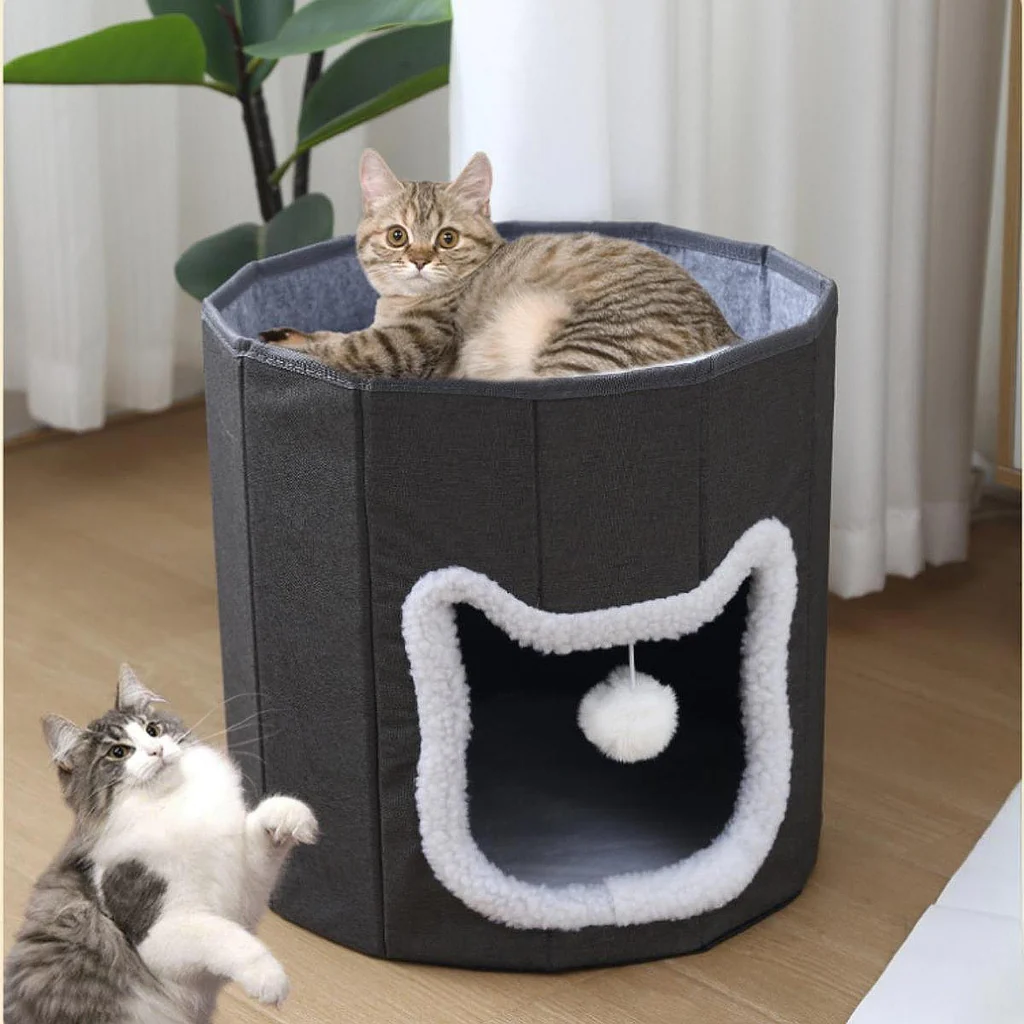 Maxbell Cat Beds for Indoor Cats Hanging Ball Hide and Seek for All Seasons Cat Cave - Image 3