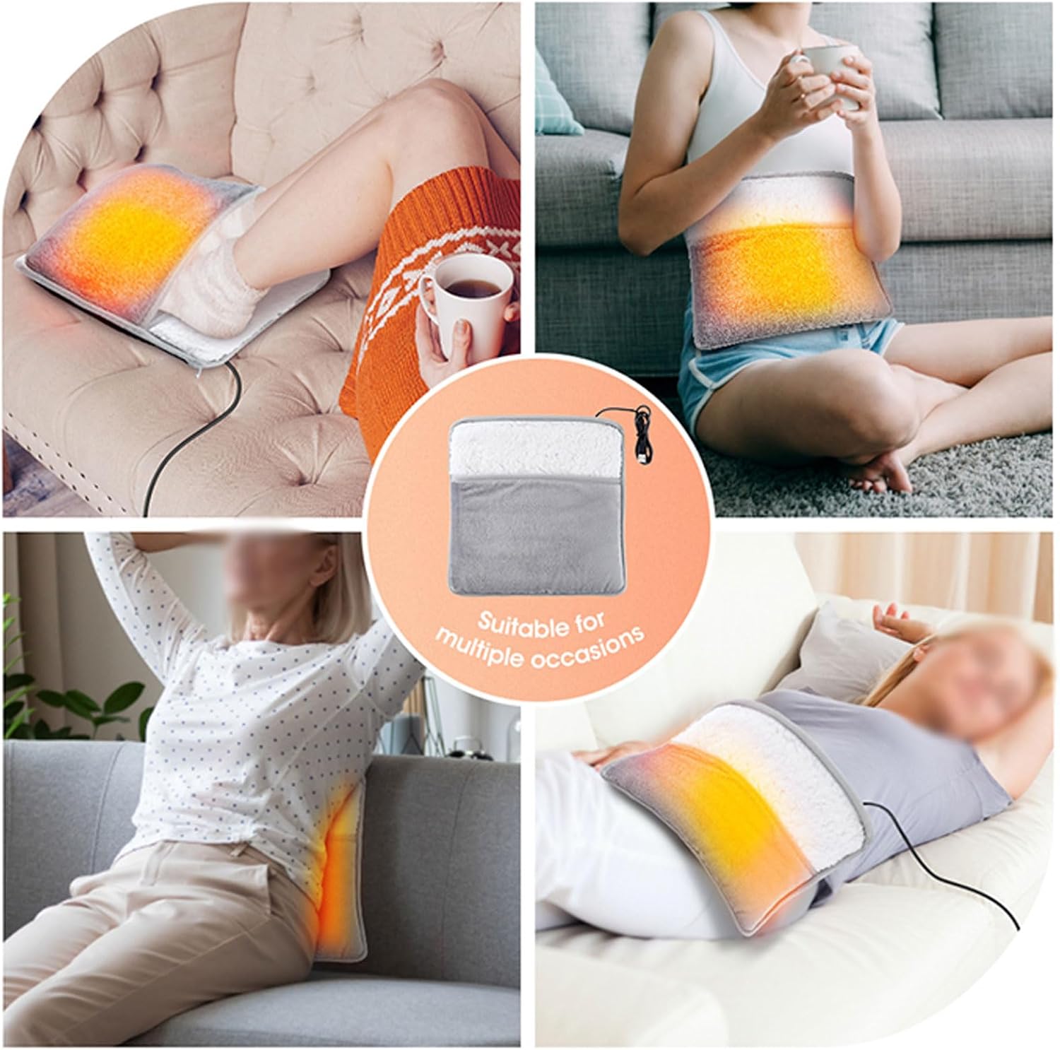 Electric Heated Foot Warmers for Men and Women, USB Feet Warmer Fast Heating Pad with Anti-Slip Bottom Design, Soft Winter - Image 2