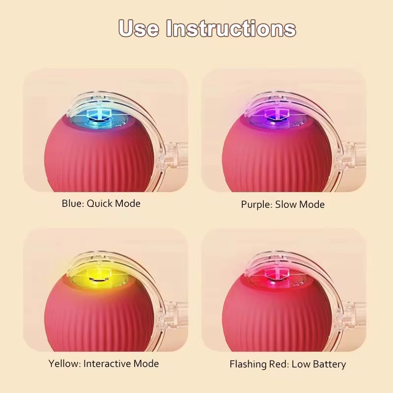 Interactive rolling ball toy with rope for pets – Cat and Dog chase toy - Image 5
