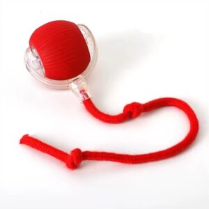 Interactive rolling ball toy with rope for pets – Cat and Dog chase toy