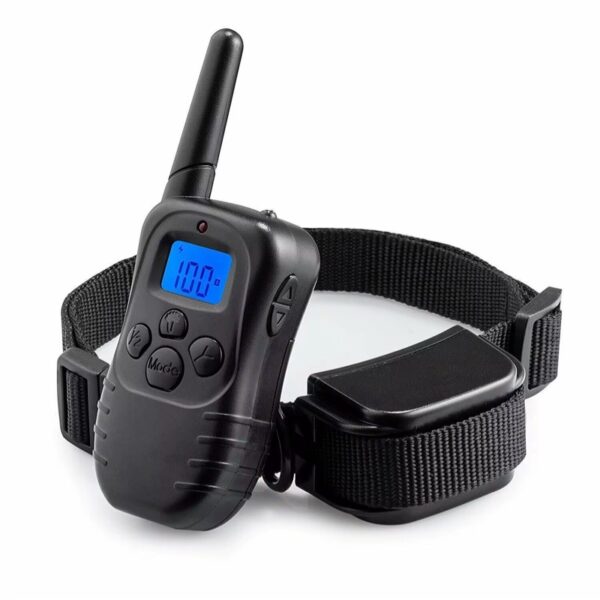 Remote Electric Dog Collar Shock Vibration Rechargeable Rainproof Dog Training Collar With LCD Display