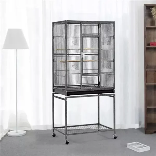 Iron Standing Large Parakeet Flight Bird Cage for Small Parrots-135*64*42.3 cm