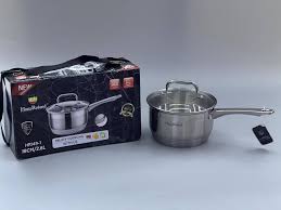 Haus Roland HR149-7 Stainless Steel Saucepan with Glass Lid (16cm / 1.9L) - Image 2