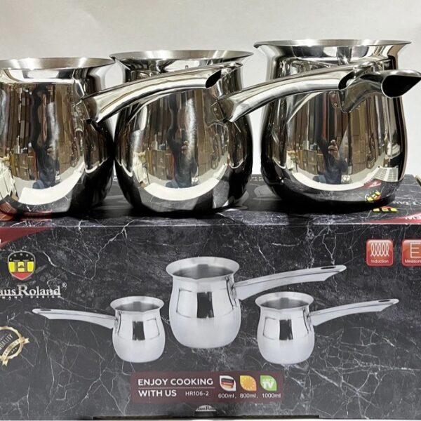 Haus Roland 3-piece stainless steel Turkish coffee pot set
