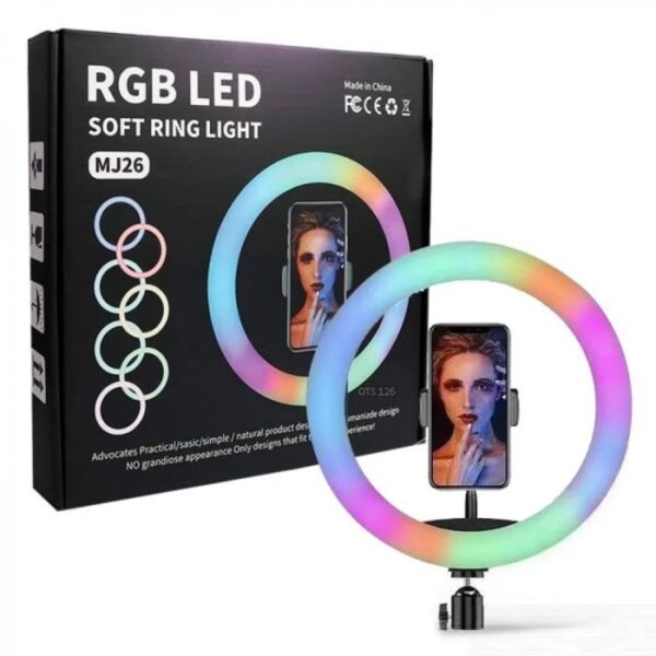 MJ26 26cm RGB LED Soft Ring Light With stand