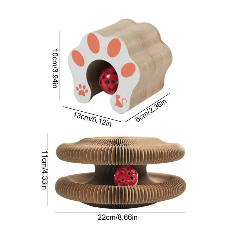 Folding Magic Organ Cat Scratching Board, Interactive Scratching Board-24*24*11cm - Image 7