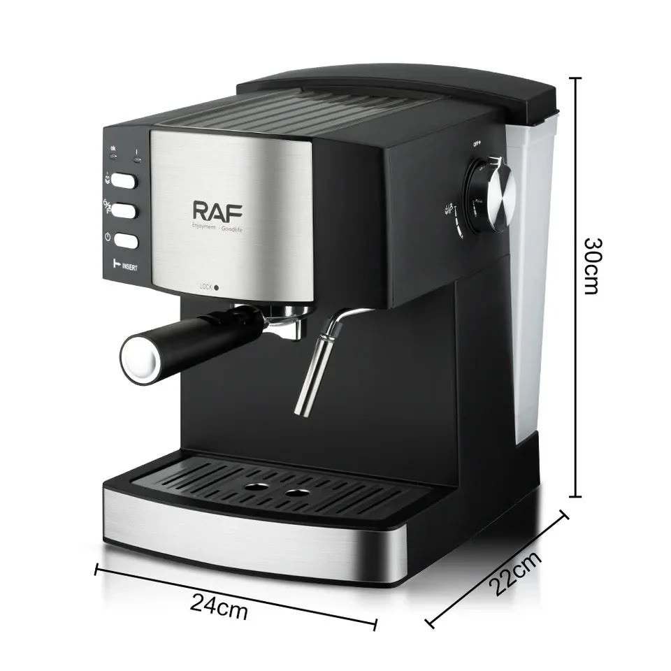 Raf Espresso Coffee Maker 850W Strong Power 1.6L Cafe Machine Steam Foaming Machine R113 - Image 2