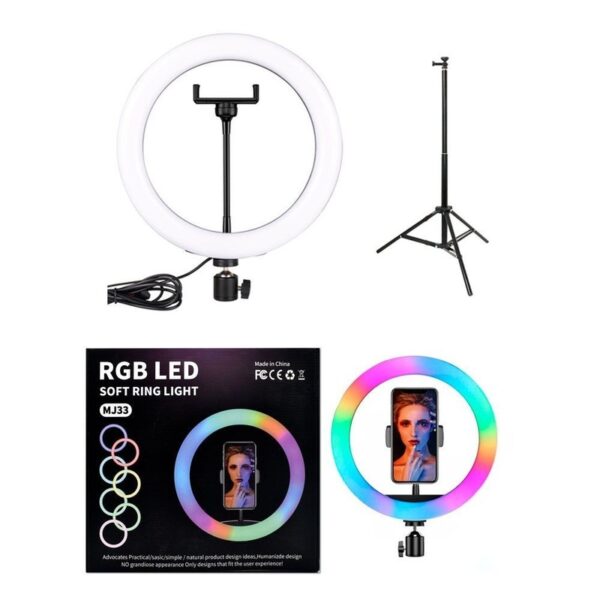 MJ26 26cm RGB LED Soft Ring Light With stand