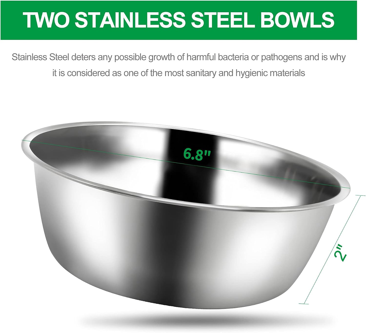 Elevated Double Stainless Steel Pet Bowls with Iron Stand Rack Adjustable -Medium - Image 8