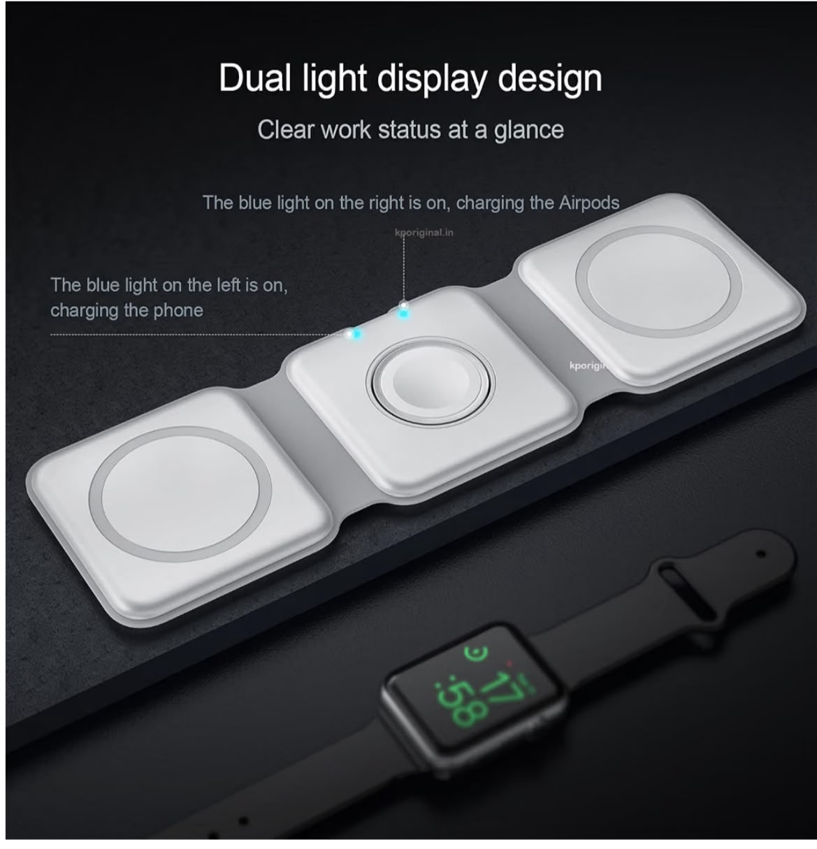 3 in 1 Magnetic Foldable MagSafe Compatible Wireless Charger - Image 4