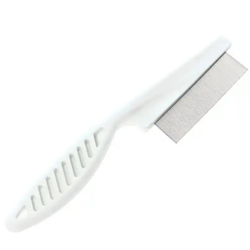 Pet Fur Flea Comb Ultra Fine Metal Teeth Lice Eggs Removal Dog Cat Grooming Tool