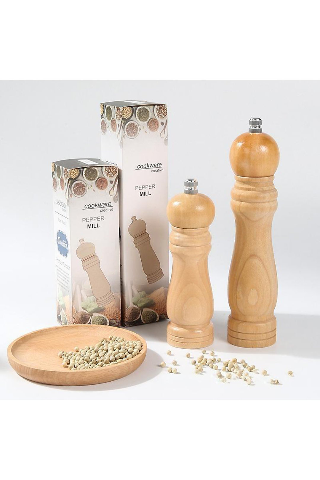 Wooden Salt Pepper Grinder Adjustable Ceramic Core - Image 4