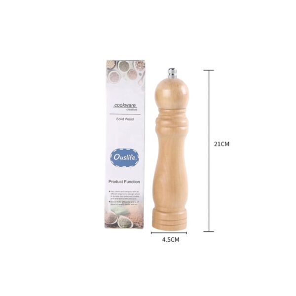 Wooden Salt Pepper Grinder Adjustable Ceramic Core