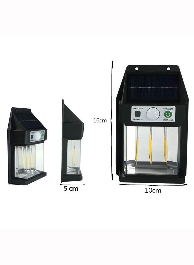 800mAh 600LM Filament Solar Interaction Wall Lamp, Outdoor Waterproof Yellow Ambiance Light - Image 3